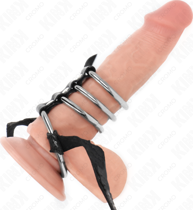 Anaux Pénis KINK 4 Anneaux Métal Connectés Anaux Pénis KINK 4 Anneaux Métal Connectés