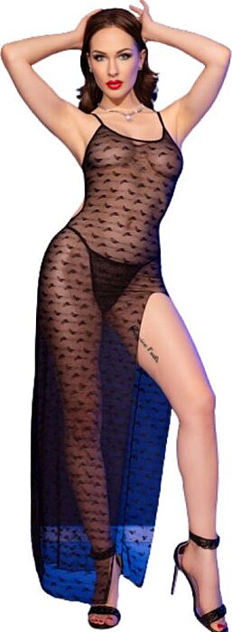 Babydoll Long CHILIROSE CR 4707 Élégance Noire