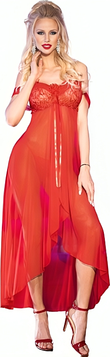 Babydoll Rouge Chilirose CR 3716 Élégance Sensuelle