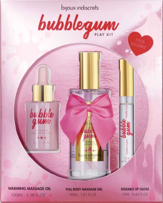Bijoux - Indiscrets Bubblegum Play Kit avec Huile, Gel & Gloss pour les Lèvres Bijoux - Indiscrets Bubblegum Play Kit avec Huile, Gel & Gloss pour les Lèvres