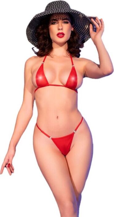 Micro Bikini Chilirose CR 4840 - Élégance Rouge Micro Bikini Chilirose CR 4840 - Élégance Rouge