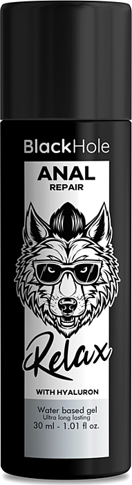 Base de Réparation Anale Black Hole à l'Eau Relax avec Hyaluron 30 ml