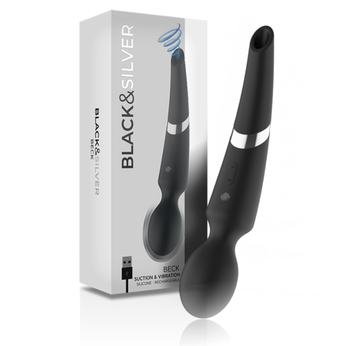 Vibrateur à ventouse BLACK&SILVER Beck 2 en 1 Vibrateur à ventouse BLACK&SILVER Beck 2 en 1
