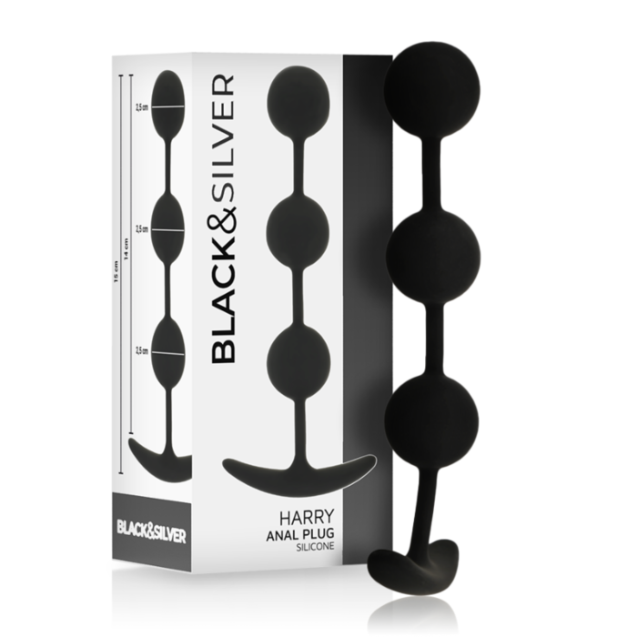 Bolas Anales BLACK&SILVER Harry 14 cm en Silicone Bolas Anales BLACK&SILVER Harry 14 cm en Silicone