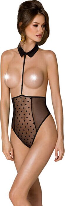 Body Ouvert Passion Trisha Noir L/XL - Élégance Sensuelle