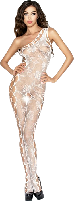 Bodystocking Passion Woman BS036 en résille brodée Bodystocking Passion Woman BS036 en résille brodée