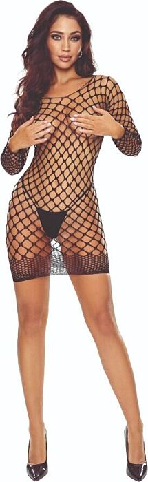Bodystocking PASSION BS108 Rejilla Noire Élégante