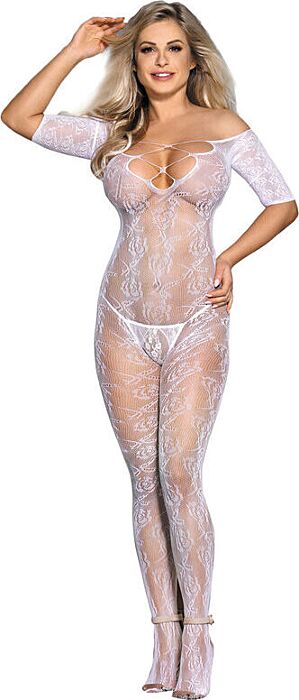 Bodystocking SUBBLIME 951818 Crotchless Roses Bodystocking SUBBLIME 951818 Crotchless Roses