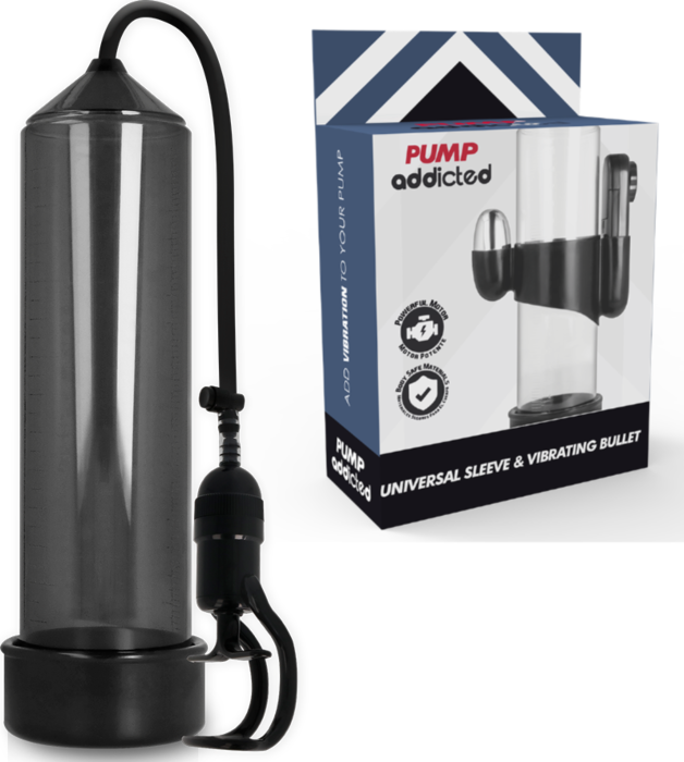 Bombe Érection Pump Addicted RX5 Noir avec Vibrateur