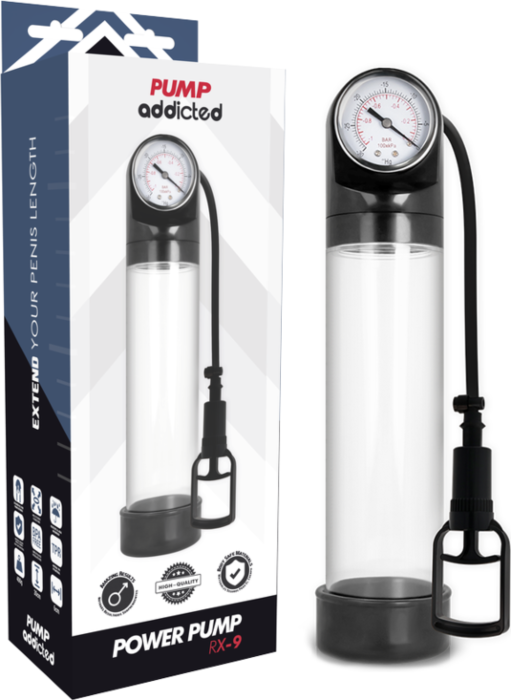 Bombe Erection Pump Addicted RX9 Transparente Bombe Erection Pump Addicted RX9 Transparente