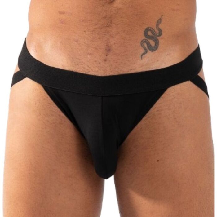 Jockstrap BURN 011 DOUBLE BLACK JOCK XL avec design audacieux Jockstrap BURN 011 DOUBLE BLACK JOCK XL avec design audacieux