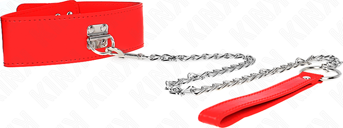 Collier KINK Rouge Ajustable 65 cm | Élégance et Contrôle Collier KINK Rouge Ajustable 65 cm | Élégance et Contrôle