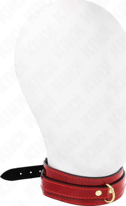 Collier KINK Ajustable Rouge Vin Éléments Dorés