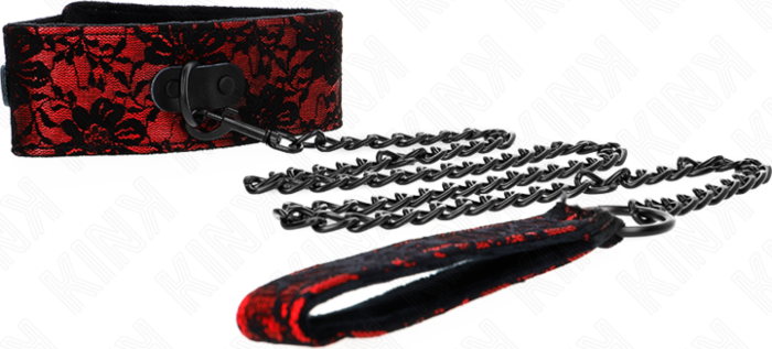 Collier KINK avec sangle en cuir - Élégance BDSM