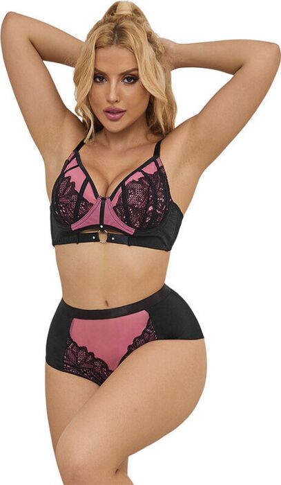 Conjunto Lingerie SUBBLIME Rose avec Zip Sensuel Conjunto Lingerie SUBBLIME Rose avec Zip Sensuel