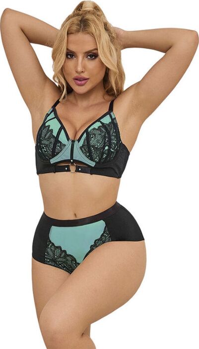 Conjunto Lingerie Sublime 955557 Vert Élégant Conjunto Lingerie Sublime 955557 Vert Élégant