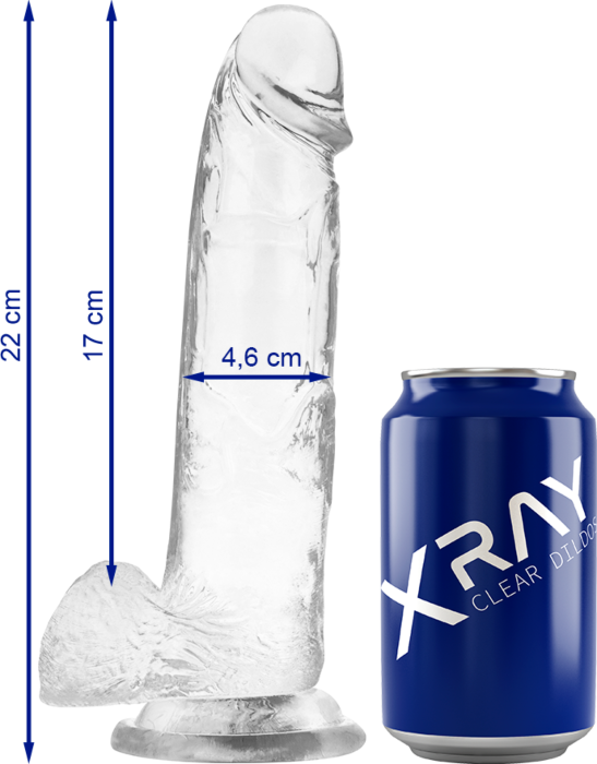 Dildo Cristal Transparente 22 cm - Réalisme Transparent Dildo Cristal Transparente 22 cm - Réalisme Transparent