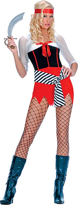 Costume pirate minirobe Music Legs S/M Costume pirate minirobe Music Legs S/M