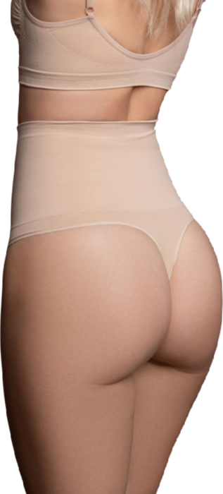 Faja Tanga Beige Bye Bra - Invisible et Confortable Faja Tanga Beige Bye Bra - Invisible et Confortable