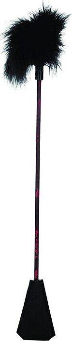 fouet en cuir avec des plumes