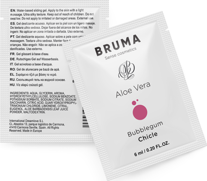 Lubrifiant BRUMA Aloe Vera Chicle - Plaisir Intense