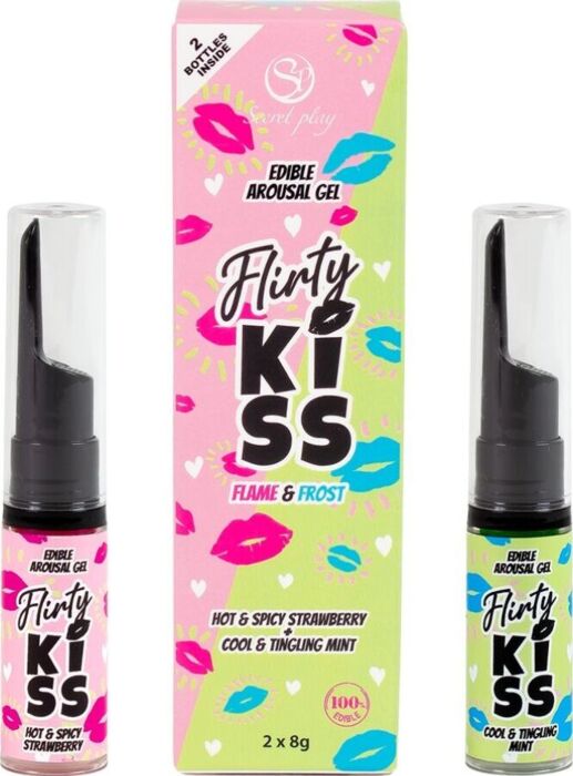 Gel Érotique Secretplay Flirty Kiss Fraise & Menthe Gel Érotique Secretplay Flirty Kiss Fraise & Menthe
