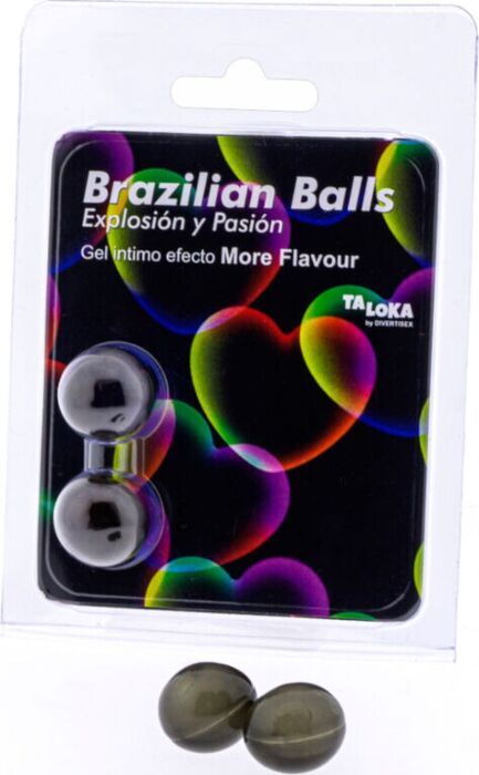 2 Brésiliens Boules Explosion d'Arômes Gel Excitant Effet More Flavour | Produit Érotique - Aromatisé et Excitant