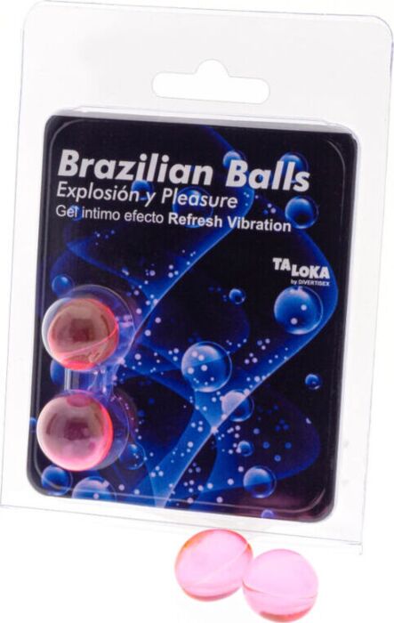 2 Balles brésiliennes Effet excitant Refresh Vibration | Gel stimulant - Massages érotiques