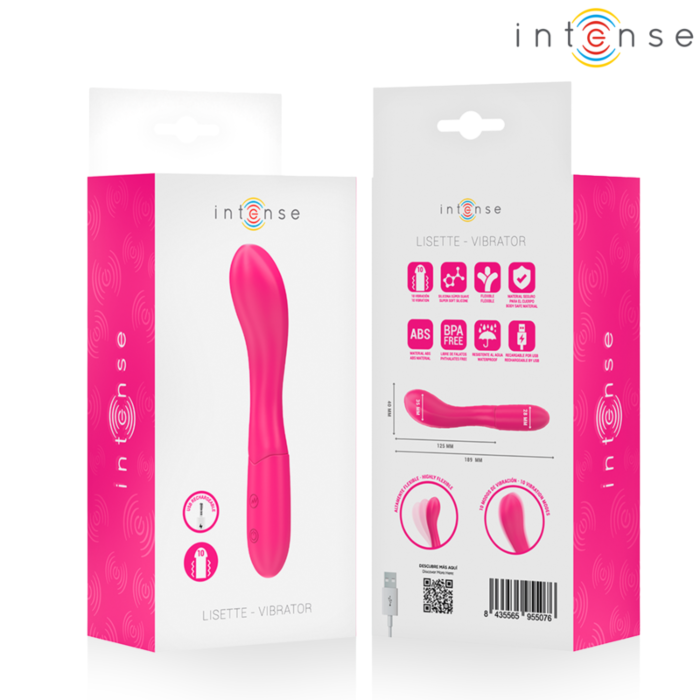 Vibrateur INTENSE LISETTE 19 cm flexible avec 10 vibrations Vibrateur INTENSE LISETTE 19 cm flexible avec 10 vibrations