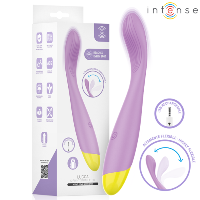 Vibrateur INTENSE LUCCA Stimulateur Flexible USB Rechargeable Vibrateur INTENSE LUCCA Stimulateur Flexible USB Rechargeable