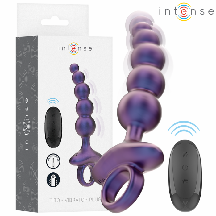 Vibrateur anal INTENSE TITO avec télécommande Vibrateur anal INTENSE TITO avec télécommande