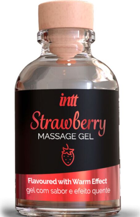 Intt Massage & Oral Sex - Gel de Massage Saveur Fraise Effet Chaleur 30ml