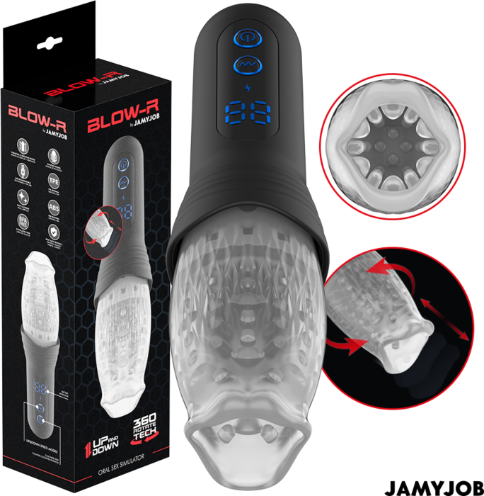Masturbateur JAMYJOB BLOW-R avec thrusting et rotation