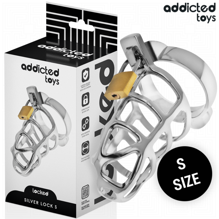 Jaula de pénis Addicted Toys Silver Lock Élégante