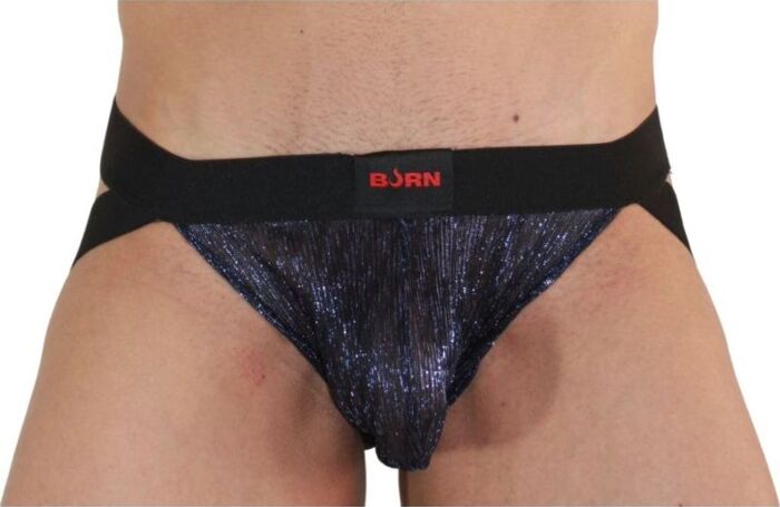 Jockstrap BURN 006 Brillant Noir Bleu XL