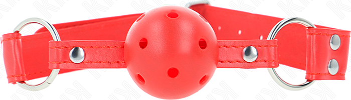 Mordage de Boule KINK Rouge 4,5 cm - Contrôle Sensuel