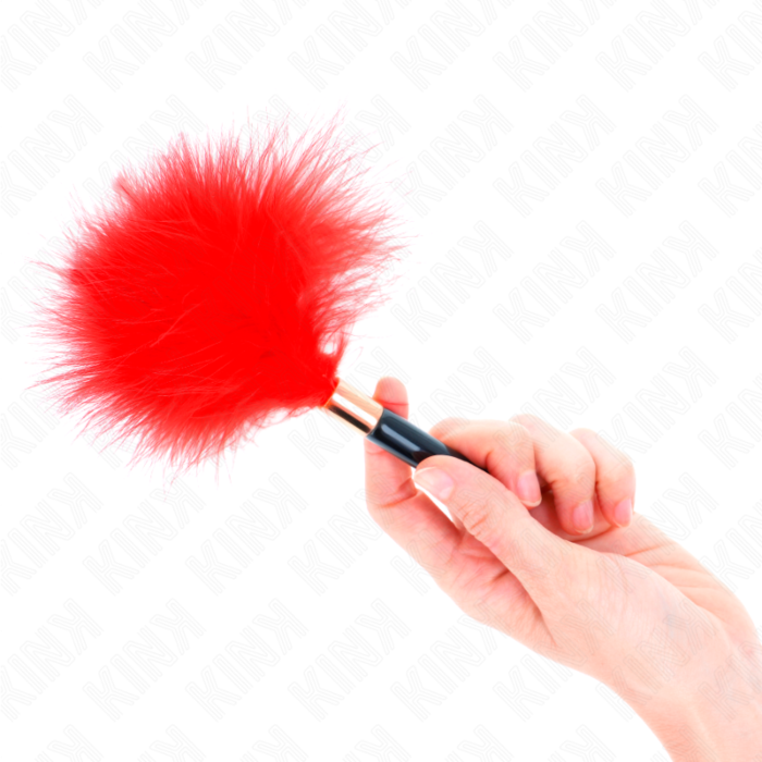 Plumes KINK RED GOLD METAL 18 CM pour le jeu sensuel Plumes KINK RED GOLD METAL 18 CM pour le jeu sensuel