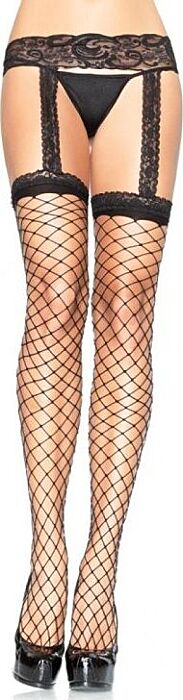 Leg avenue medias de red con liguero de encaje Leg avenue medias de red con liguero de encaje