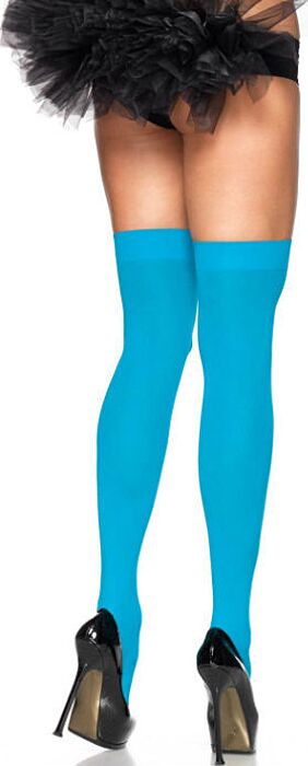 Leg avenue nylon bleu collants opaques néon
