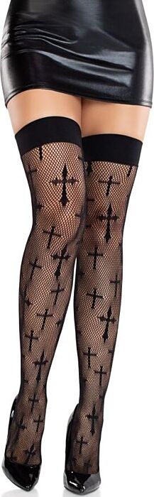 Medias Leg Avenue Worship Me Encaissé Noir Séduction Medias Leg Avenue Worship Me Encaissé Noir Séduction