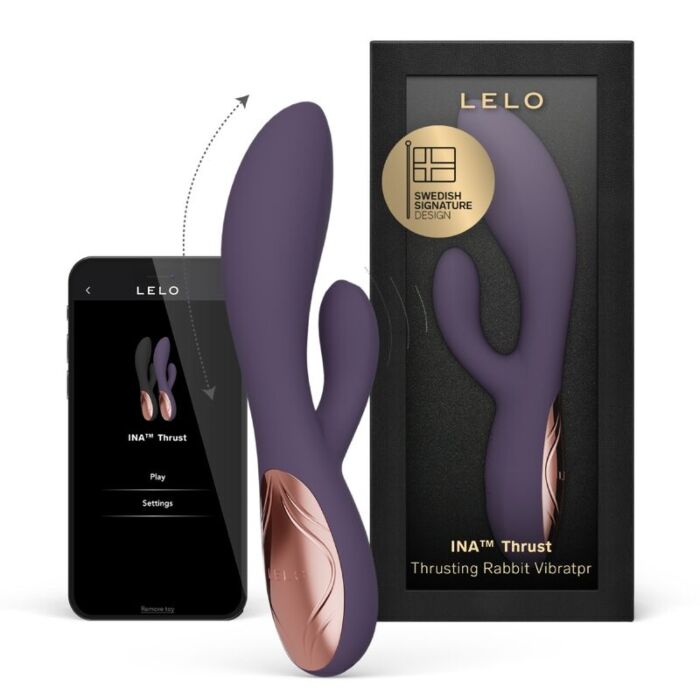 Vibrateur Rabbit LELO INA THRUST avec mouvement de poussée Vibrateur Rabbit LELO INA THRUST avec mouvement de poussée