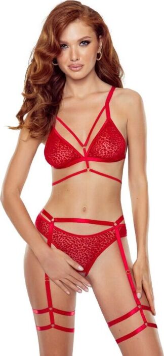 Lingerie Passion Porigelia Rouge L/XL - Élégance Sensuelle Lingerie Passion Porigelia Rouge L/XL - Élégance Sensuelle