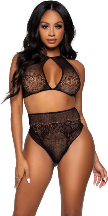 Lingerie Sexy Leg Avenue Top Halter Tanga Unique