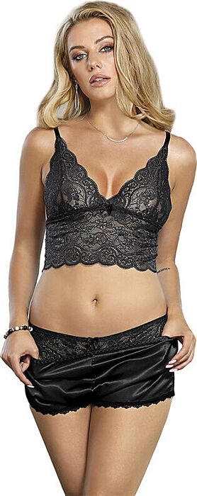 Lingerie Sublime SUBBLIME Set 3 Pièces Noir