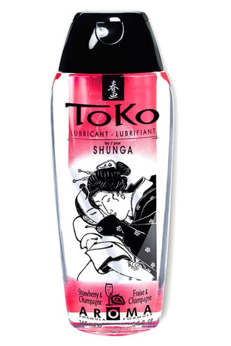 Lubrifiant SHUNGA Toko Fraise Champagne - Goût agréable