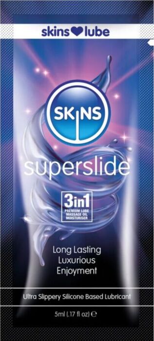 Lubrifiant SKINS Superslide 5ml - Confort Ultime Lubrifiant SKINS Superslide 5ml - Confort Ultime