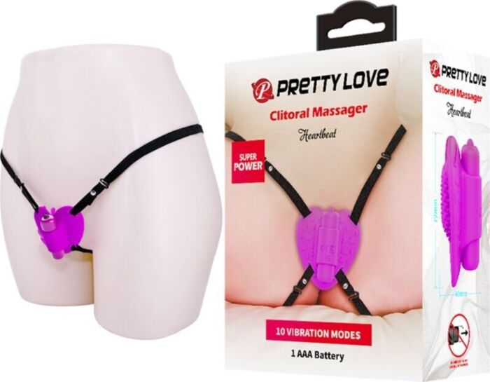 Vibromasseur Pretty Love Heartbeat 10 Modes Violet