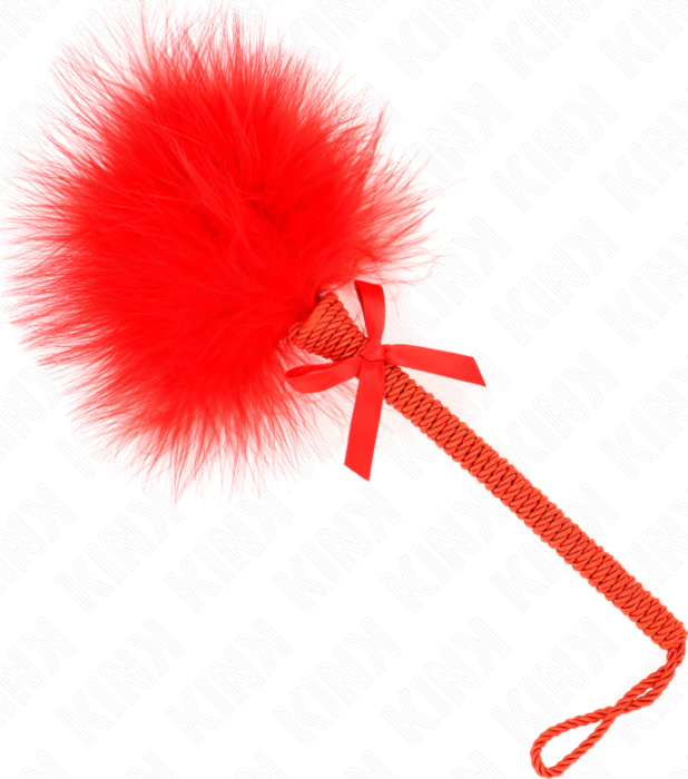 Masseur KINK 25 cm Corde Nylon Plumes Rouge