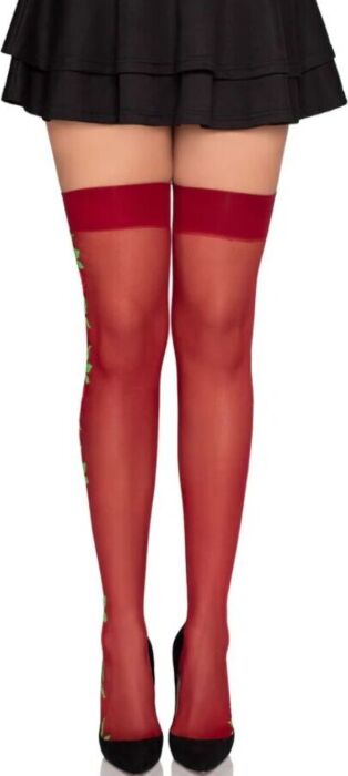 Medias Liguero Leg Avenue 1957 Fleurs Rouges