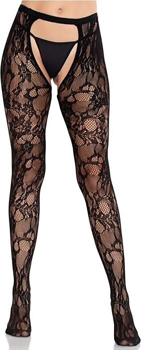 Medias Encaixe Rose Leg Avenue Ouverte Noir